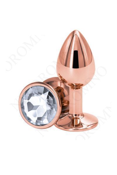 Анальна пробка NS Novelties REAR ASSETS ROSE GOLD SMALL CLEAR T280989 фото