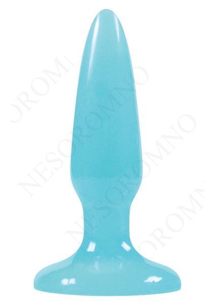 Анальна пробка люмінесцентна NS Novelties FIREFLY Glow In The Dark блакитна T280339 фото