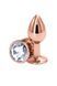 Анальна пробка NS Novelties REAR ASSETS ROSE GOLD SMALL CLEAR T280989 фото 2