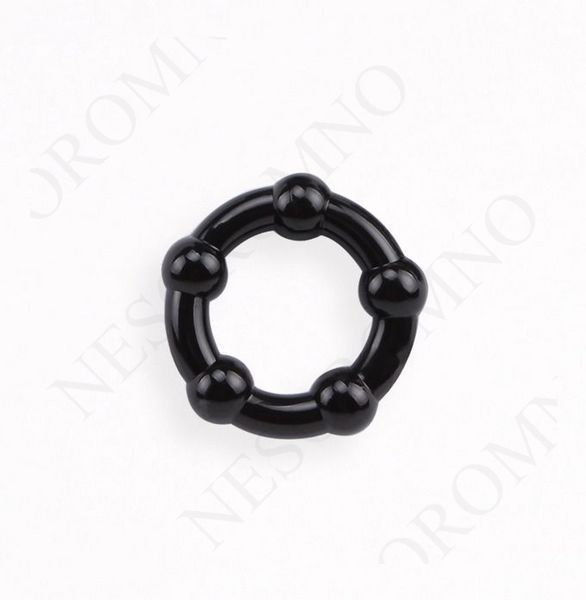 Набір ерекційних кілець з намистинами Get Lock Cock Rings, чорні, 10 шт. 11136/CN-100311136 фото