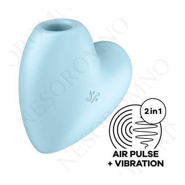 Клиторальный вакуумный вибратор в виде СЕРДЦА Satisfyer Cutie Heart голубой EX20903 фото