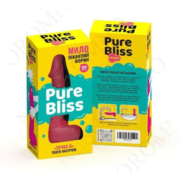 Мило член на присосці Pure Bliss MINI червоний, 15 см PB207334 фото
