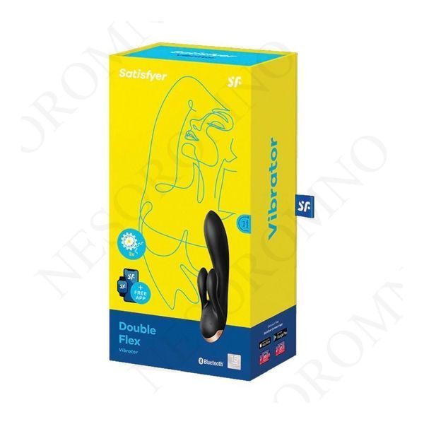 Смарт вібратор кролик Satisfyer Double Flex Connect App Black T360385 фото