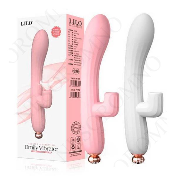 Вакуумний вібратор-кролик LILO "Emily" USB - Рожевий - Смарт іграшки X0000591-1 фото