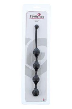 Анальний ланцюжок з кульками краплеподібної форми Dream Toys All Time Favorites чорний DT21220 фото