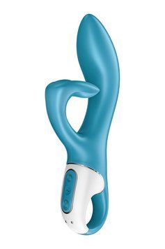 Вібратор кролик Satisfyer Embrace Me з потрійним відростком для стимуляції клітора, блакитний T360412 фото