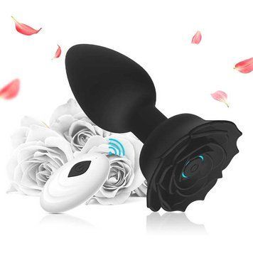Силікональний анальний корок Rose чорний &mdash; Анальні іграшки X0000925-1 фото