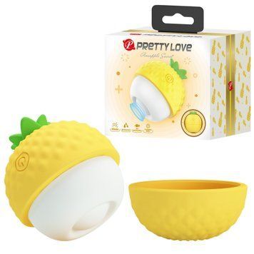 Кліторальний пульсатор PRETTY LOVE Pineapple Secret жовтий, 5,7 х 5,1 см BI-300064 фото