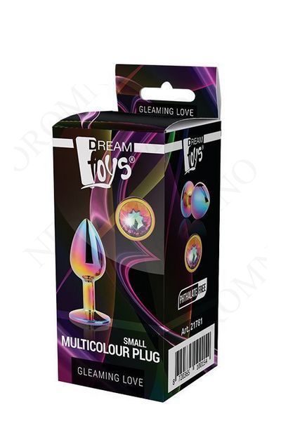 Dt21781 Райдужна анальна пробка GLEAMING LOVE MULTICOLOUR PLUG SMALL DT21781 фото