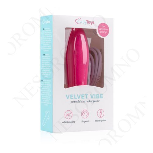 Міні-вібратор Easytoys рожевий Velvet Vibe - Pink ET01367 фото