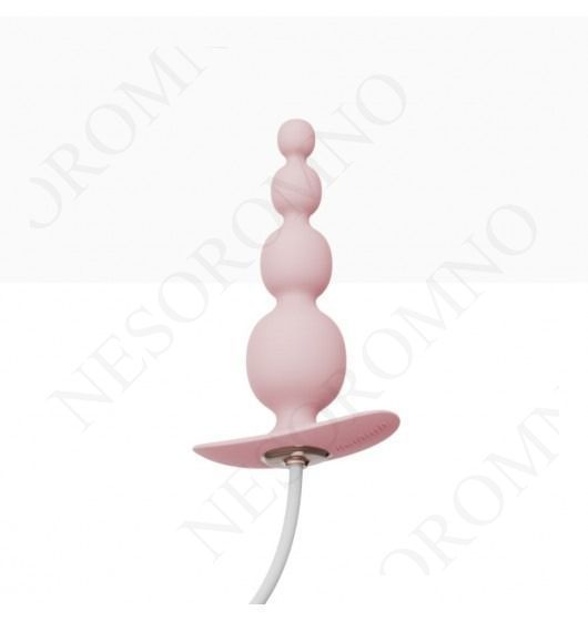 Анальний плаг із вібрацією Qingnan No.8 Mini Vibrating Anal Beads PINK Q98019 фото