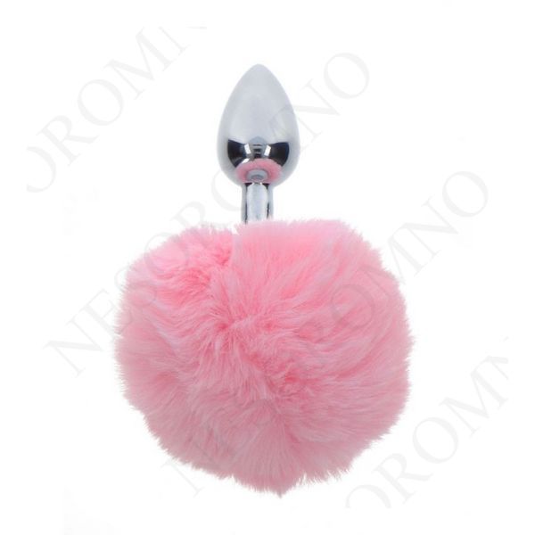 Анальна пробка з кролячим хвостиком Taboom Bunnytail Buttplug, рожевий TB17138 фото