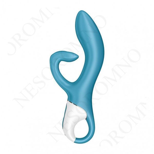 Вібратор кролик Satisfyer Embrace Me з потрійним відростком для стимуляції клітора, блакитний T360412 фото