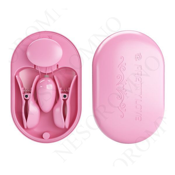 Затискачі для сосків Pretty Love Surprise Box з електростимуляцією, рожевий BI-300034 фото