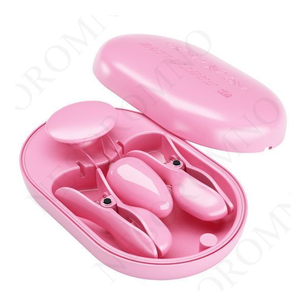 Затискачі для сосків Pretty Love Surprise Box з електростимуляцією, рожевий BI-300034 фото