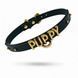 Чокер з написом PUPPY від UPKO з італійської шкіри, чорний із золотою фурнітурою UPK08519 фото 5