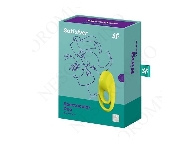 Ерекційне кільце з вібрацією Satisfyer Spectacular Duo жовте T360244 фото