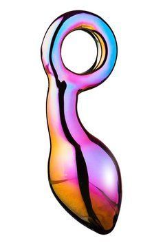 Анальний плаг із боросилікатного скла GLAMOUR GLASS CHUNKY RING PLUG  DT22024 фото