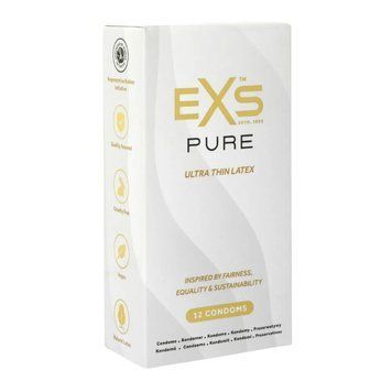 Презервативи тонкі EXS PURE веганські, латексні (ціна за пачку, 12 шт.) EXS08406 фото