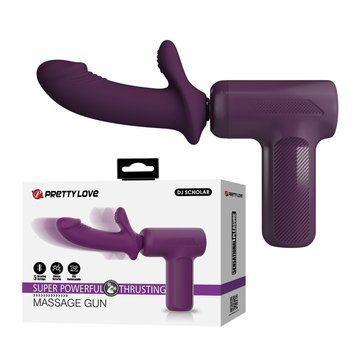 Вібромасажер пістолет Dj Doctor Massage Gun бузковий, 13.6 х 3.9 см BW-055028 фото