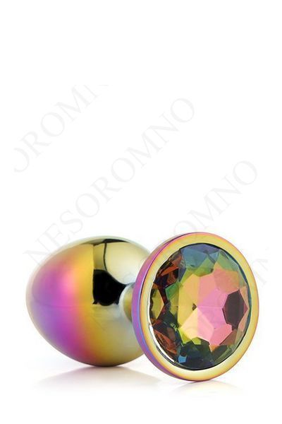 Dt21782 Райдужна анальна пробка GLEAMING LOVE MULTICOLOUR PLUG MEDIUM  DT21782 фото