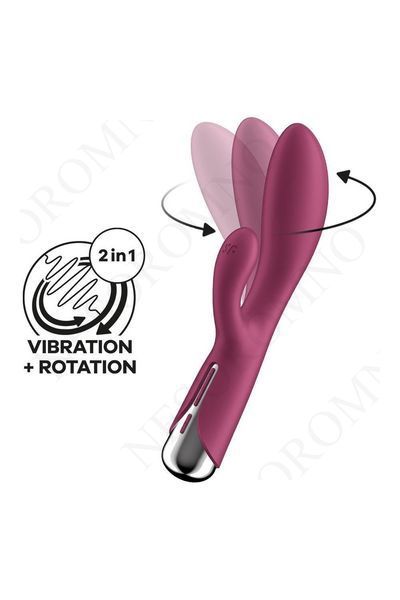 Вібратор-кролик Satisfyer Spinning Rabbit 1 для точки G та клітора, червоний ST4048727 фото