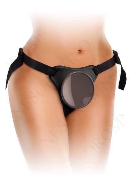 Кріплення для страпону вакуумне Pipedream King Cock Elite Body Dock на ременях, коричневе з чорним PP546895 фото