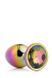 Dt21782 Райдужна анальна пробка GLEAMING LOVE MULTICOLOUR PLUG MEDIUM  DT21782 фото 3