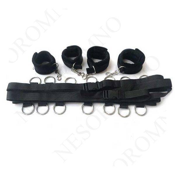 Бандаж Dreamtoys Ремінна система для фіксації до ліжка Blaze Bed Restraint Set - Садо-мазо X00000280 фото