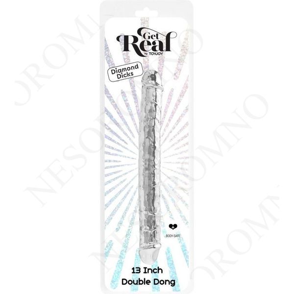 Двосторонній фалоімітатор з реалістичним рельєфом, Toy Joy Clear Double Dong, прозорий TJ32962 фото