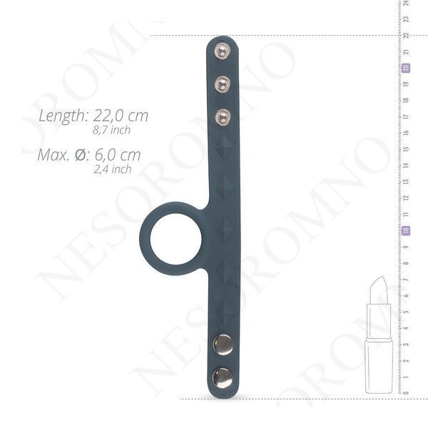 Кільце ерекційне Boners Cock & Ball Strap з ремінцем для мошонки, S/M BON015 фото