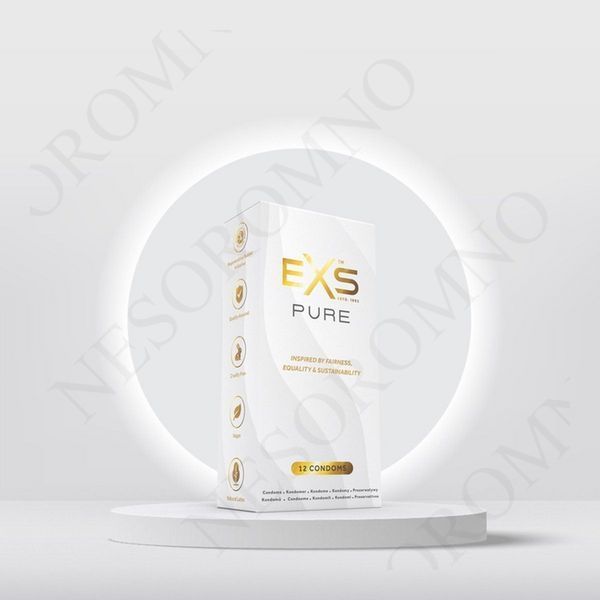 Презервативи тонкі EXS PURE веганські, латексні (ціна за пачку, 12 шт.) EXS08406 фото