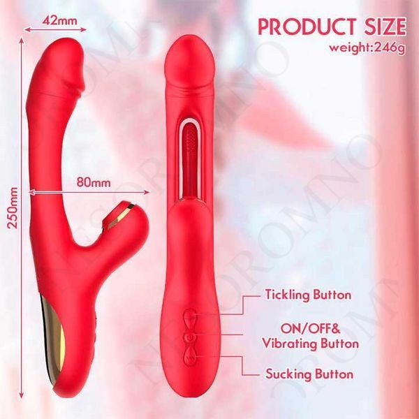 Вібратор 3в1 Pretty Love Finger Bunny 21 режим червоний X0000987-1 фото