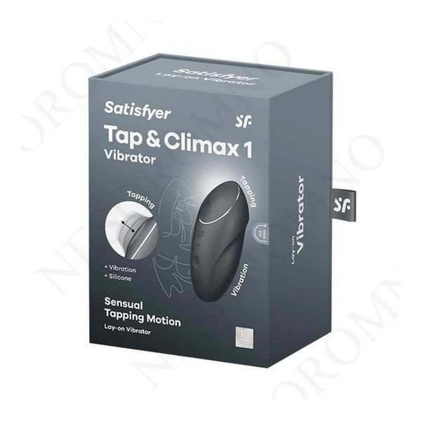 Вібратор Satisfyer Tap & Climax 1 для клітора, чорний EX25060 фото