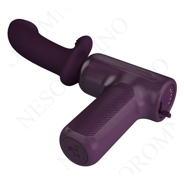Вібромасажер пістолет Dj Doctor Massage Gun бузковий, 13.6 х 3.9 см BW-055028 фото