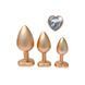 Набір із трьох анальних пробок Dream Toys Gleaming Love, розміри S, M, L, перламутрово-золоті DT22202 фото 3
