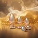 Набір із трьох анальних пробок Dream Toys Gleaming Love, розміри S, M, L, перламутрово-золоті DT22202 фото 4