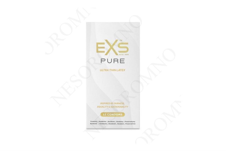 Презервативи тонкі EXS PURE веганські, латексні (ціна за пачку, 12 шт.) EXS08406 фото