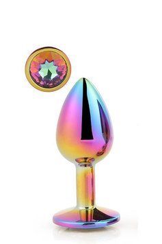 Dt21783 Райдужна анальна пробка GLEAMING LOVE MULTICOLOUR PLUG LARGE DT21783 фото