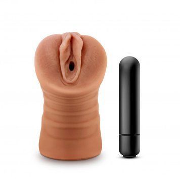 Мастурбатор реалістичний Blush M For Men Julieta з кулею, що вібрує, бежевий T331238 фото