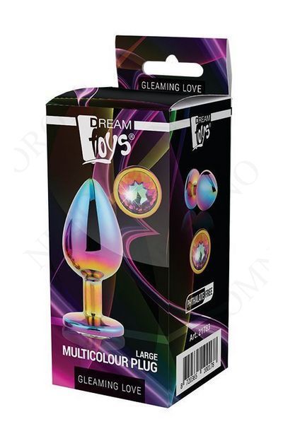 Dt21783 Райдужна анальна пробка GLEAMING LOVE MULTICOLOUR PLUG LARGE DT21783 фото