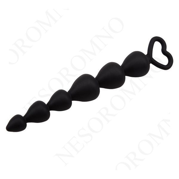 Анальна ялинка сердечка Chisa Black Mont Elite Lover's Beads 17см / 2,5 см 89574 /CN-511489574 фото