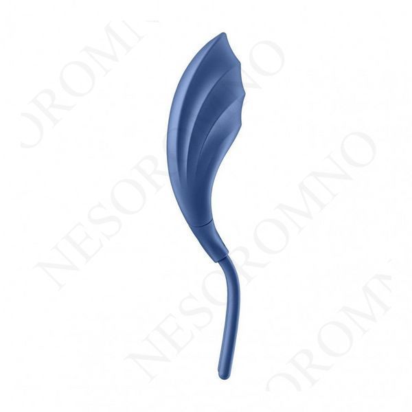 Регульоване кільце ерекційне Satisfyer Swordsman Camouflage з вібрацією, блакитне ST018409 фото