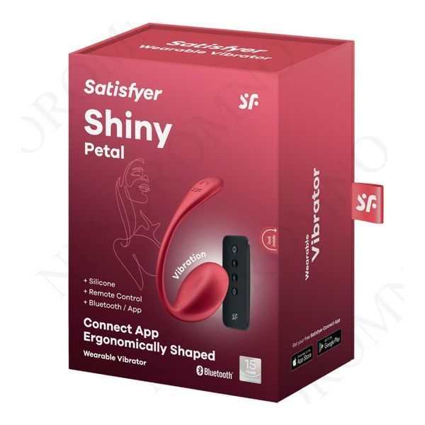 Вібратор в трусики Satisfyer Shiny Petal з додатком та пультом, червоний ST4002675 фото