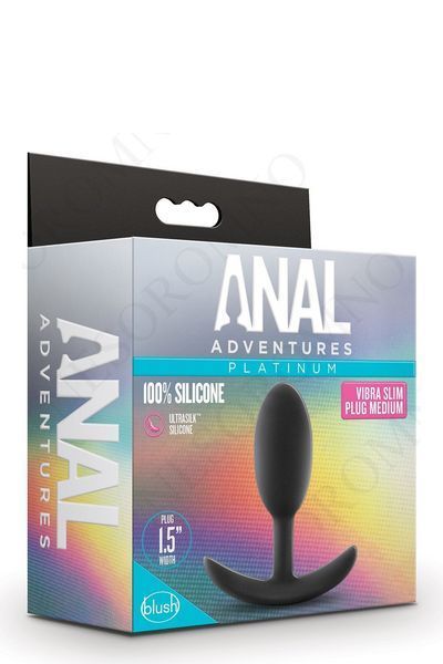 Анальна пробка Blush ANAL ADVENTURES VIBRA SLIM PLUG MEDIUM T331467 фото