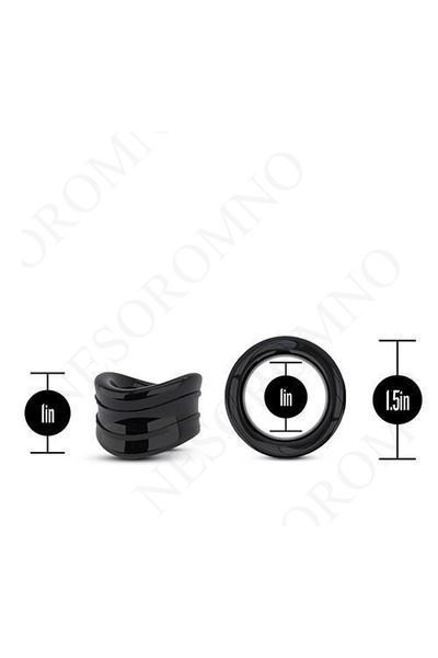 Ерекційна насадка Blush Stay Hard Beef Ball Stretcher Snug чорна, 3.8 см T331500 фото