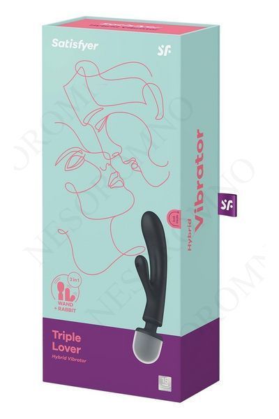 Вібратор-мікрофон Satisfyer Triple Lover потрійна дія, сірий ST4018201 фото