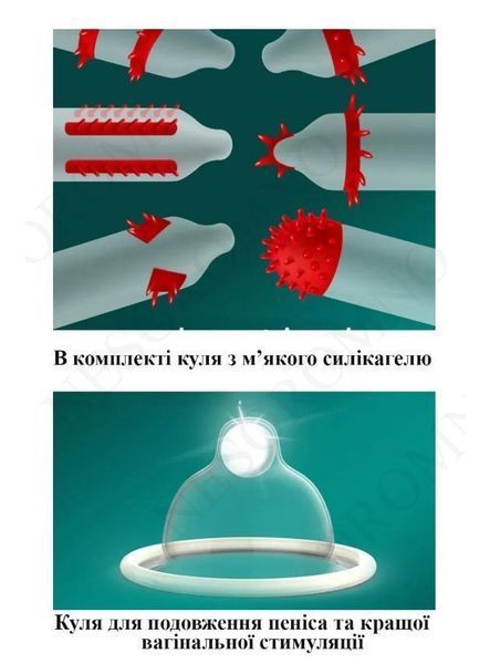 Презерватив OLO з вусиками + кулька "Fairy deer Spiny condom" (у комплекті 1 презератив + 1 кулька) OLO206790 фото