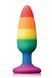 Райдужна анальна пробка COLOURFUL LOVE RAINBOW ANAL PLUG MEDIUM DT21743 фото 1