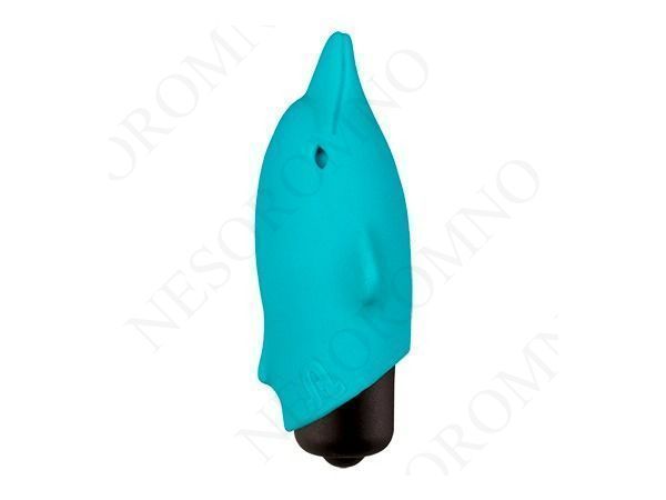 Міні-вібратор у вигляді дельфінчика, блакитний, Adrien Lastic Pocket Vibe Flippy Blue, 7,5 х 2,5 см AL30585 фото